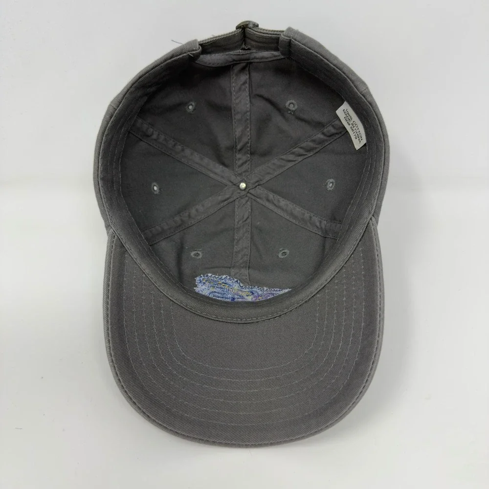 Gray Cotton Baseball Cap Embroidered Electric Guitar‎ Graphic Dad Hat Adjustable